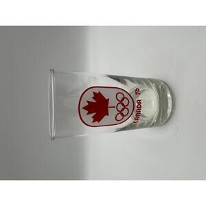 1976 Montreal Olympics Commemorative Souvenir Glass Canada Dominion Glass Co